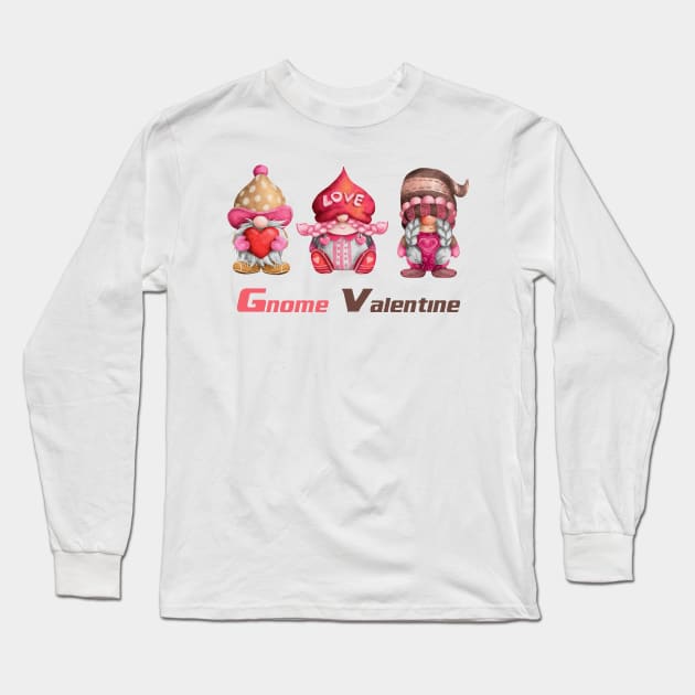 Gnome valentine Long Sleeve T-Shirt by sevalyilmazardal